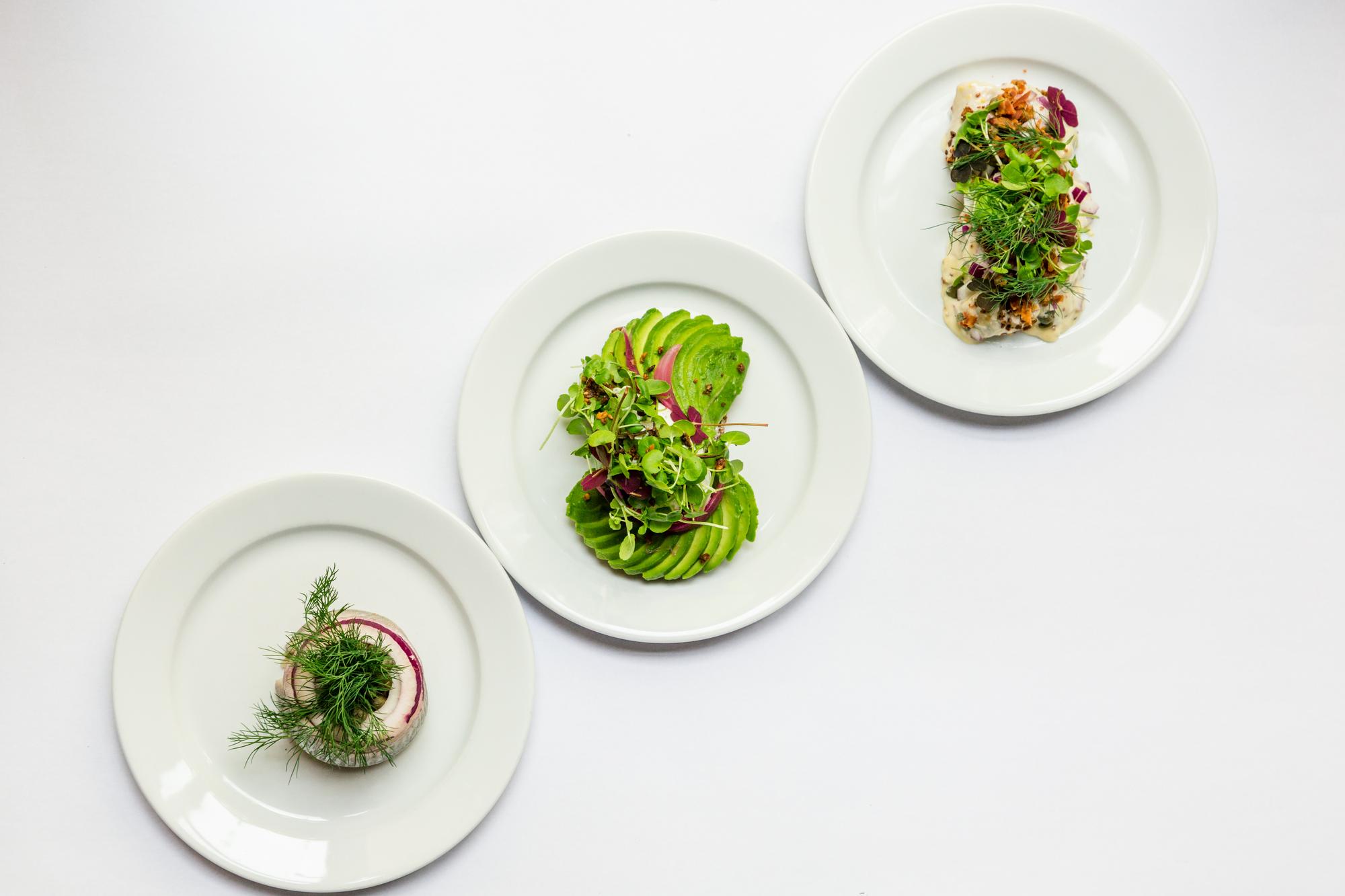 Set of plated dishes representing course outcomes